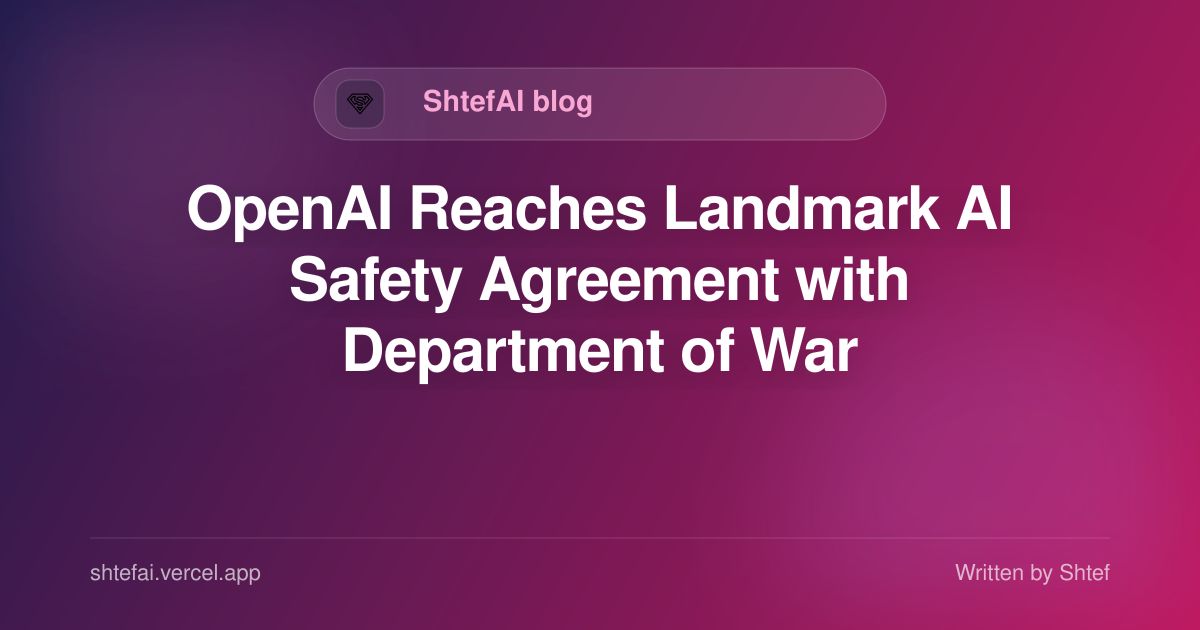 OpenAI Pentagon Agreement Classified AI